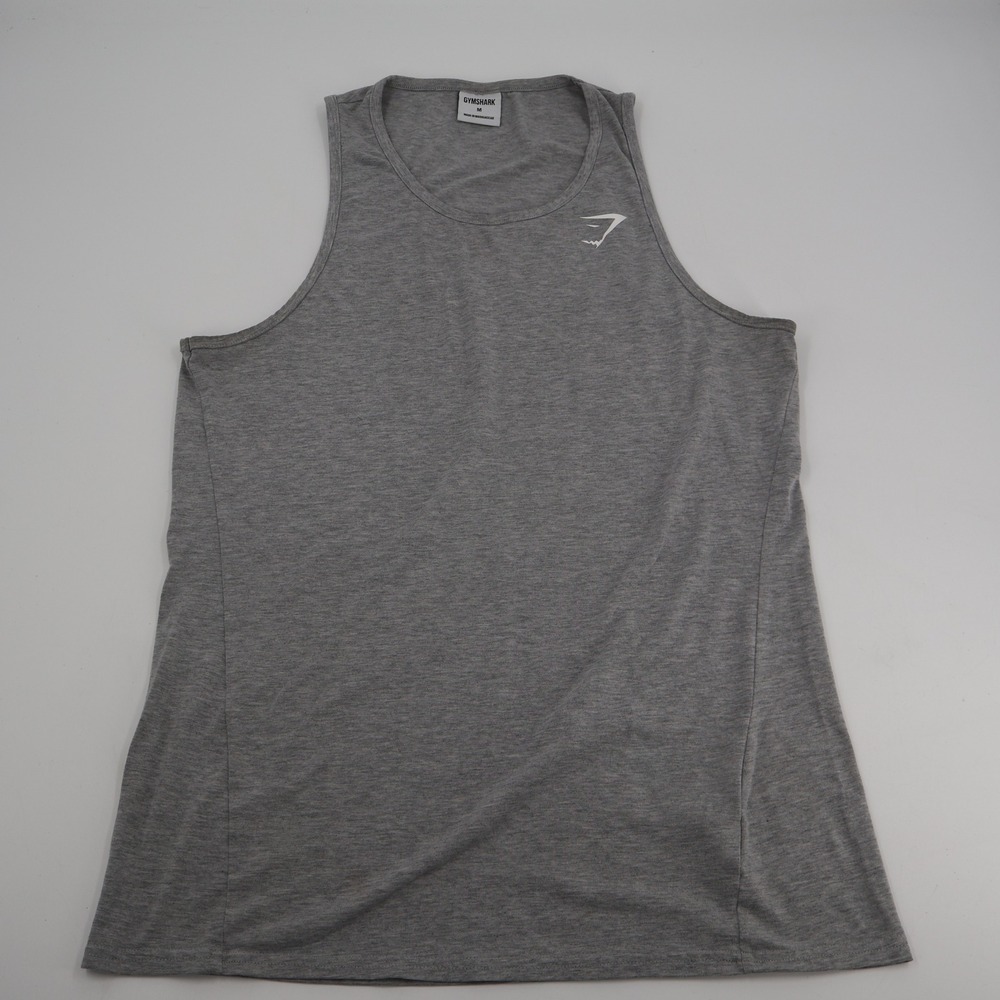 Gymshark Essential Tank Top Mens Medium Gray Heather Logo Athletic A2A1E